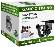 Gancio orizzontale estraibile - gancio,