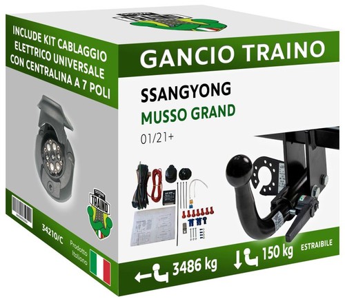 Gancio orizzontale estraibile - orizzontale,
