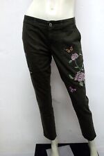 Guess Jeans Taglia 27 / 41 Donna Pantalone Jeans Verde Pants Pant Logo Woman