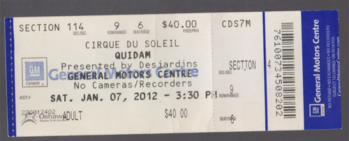 2012 cirque soleil - cirque, used