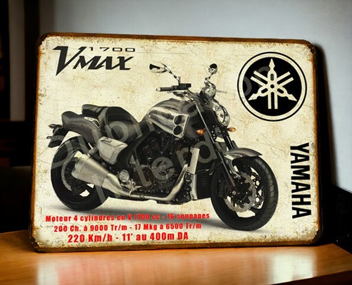 Plaque métal yamaha vmax 1700 - métal,