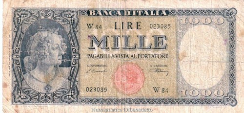 Repubblica 1000 lire - lire, testina