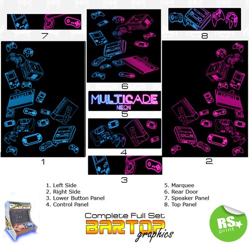 Multicade neon bartop set