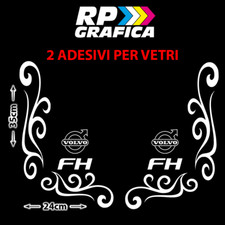 Kit 2 adesivi vetri finestrino Camion Volvo FH tribale autocarro