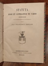 Varese - Statuti. Prima edizione del curatore Prof. Francesco Berlan.