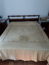 Copriletto in lino anni 70