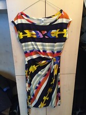 DIANE VON FURSTENBERG DVF VESTITO DRESS SILK SETA PRINT MULTICOLOR ORIGINAL 6 US