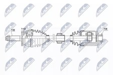 Semiasse NTY 591mm -