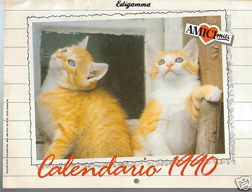 Calendario 1990 amici - "amici, miei"