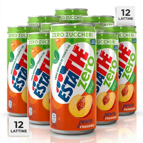 Estathé pesca zero - pesca, lattine