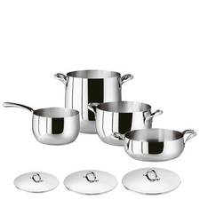 Batteria Pentole Sambonet Kikka 7 pezzi in acciaio per induzione.