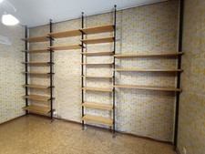 Modernariato - Libreria Cielo Terra A 4 Campate Con 22 Scaffali - Stile Danese