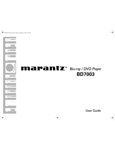 Marantz bd7003 blu ray player - marantz,
