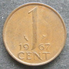 Olanda, 1 centesimo 1967, (2)
