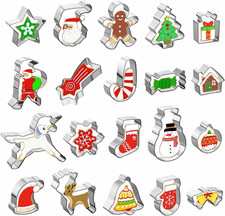 20 Stampi Biscotti Natale Inox | Formine Natalizie Decorazioni Dolci Pasticceria