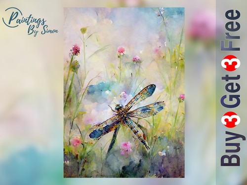 Libellula stampa a4 - libellula, x
