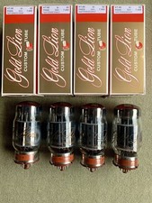 (4) Gold Lion Genalex abbinato in fabbrica platino KT88 6550, Usate 450 Ore