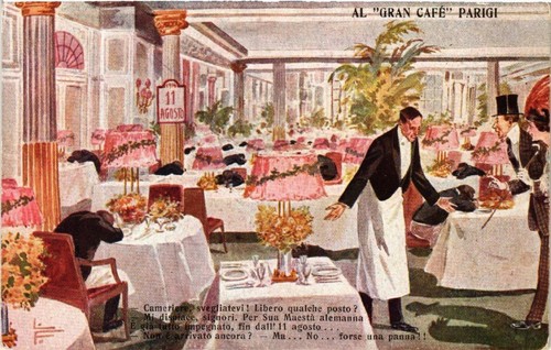 Cpa gran cafe parigi italy - gran,