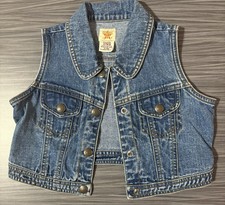Gilet denim jeans blu vintage