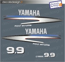 Adesivi calandra motore marino fuoribordo Yamaha 9.9 cv F9.9 gommone barca