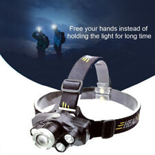 TORCIA FRONTALE TESTA RICARICABILE LED COB LUCE BIANCA BLU ZOOM CREE T6 TE-B0076