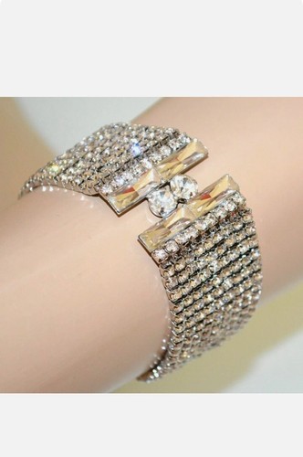 Bracciale argento donna strass - bracciale,