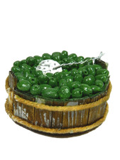 Tinozza con Olive Cm 6x3h -