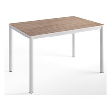 Pointhouse LUX Tavolo Allungabile Bianco opaco e Noce stelvio (130-180x85cm)