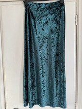 Maxi gonna velluto verde scuro