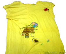 T-SHIRT  Donna  tg.44 - "ebbrezza" - Made Italy -(Ricami;Spalline;Bottoni ).