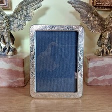 Cornice Portafoto in Argento 925 massiccio anni 80 Liberty - x foto cm 13x18