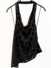 Top zara halter collo argento - zara,