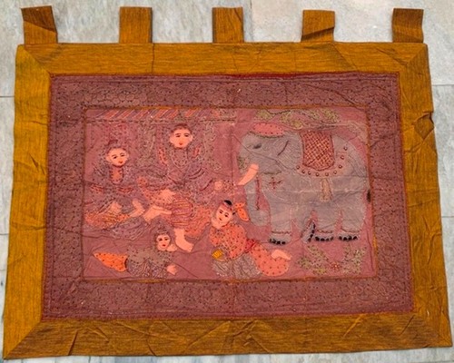 Arazzo antico birmano fatto - , a