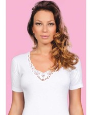 Ma.Re. Maglia Donna Con Pizzo