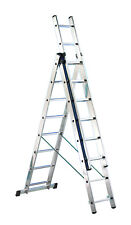 Scala alluminio a sfilo estensibile trasformabile (3 tronchix08pioli) h. m 5,08