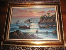 Quadro olio su tela con cornice firmato Mancini