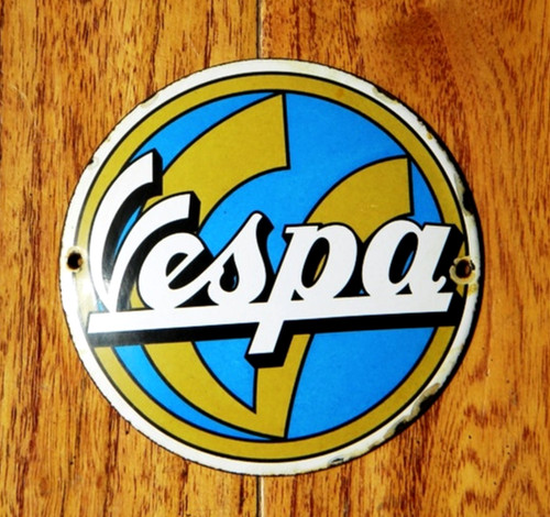 Vintage vespa porcelain metal - vespa,