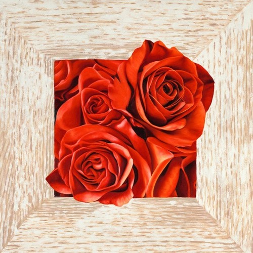 Quadro fiori rose rosse - rosse, n