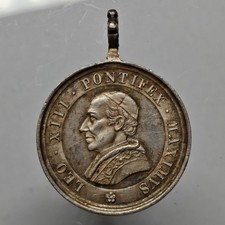 Medaglia Benemerenti Leone XIII 1878-1903 appiccagnolo argento 26mm 9,70g