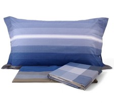 Completo lenzuolo matrimoniale Via Roma linea OXFORD articolo OX160 RIGA QUADRO 