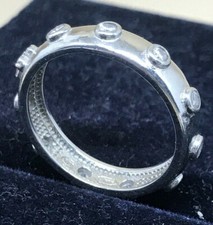 FEDINA ROSARIO IN ARGENTO 925 CON 10 ZIRCONI E UNA CROCETTA  TIPO AMEN