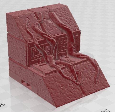 Step pyramid walls set - pyramid, 1