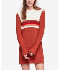 Free People Donna Blocchi Colorati Maglione Abito, Redcombo, M