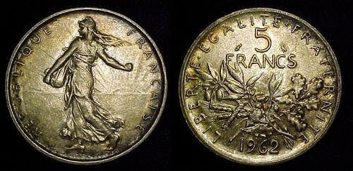 Francia 1962 franchi au - 5,