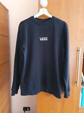 Vans Felpa Nera Logo In Cotone Taglia Size S Uomo Unisex