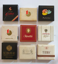 LOTTO DI 9 RARI PACCHETTI SIGARETTE VUOTI VINTAGE ANNI 70/80 FORMATO DA 20 LARGE