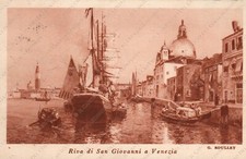 VENEZIA Riva San Giovanni G. ROULLET Arte Cartolina