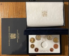 NL*Vaticano Papa FRANCESCO I Divisionale 2014 8 valori PROOF SENZA 50 EURO ORO
