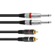 CAVO 6METRI adattatore per mixer dj discoteca cassa attiva finale ampli jack rca