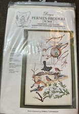NUOVO kit punto croce Permin Danimarca danese alimentazione uccelli rami 17x27